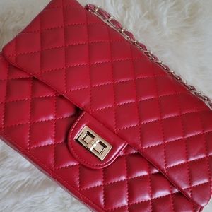 Gorgeous Red Quilted Handbag